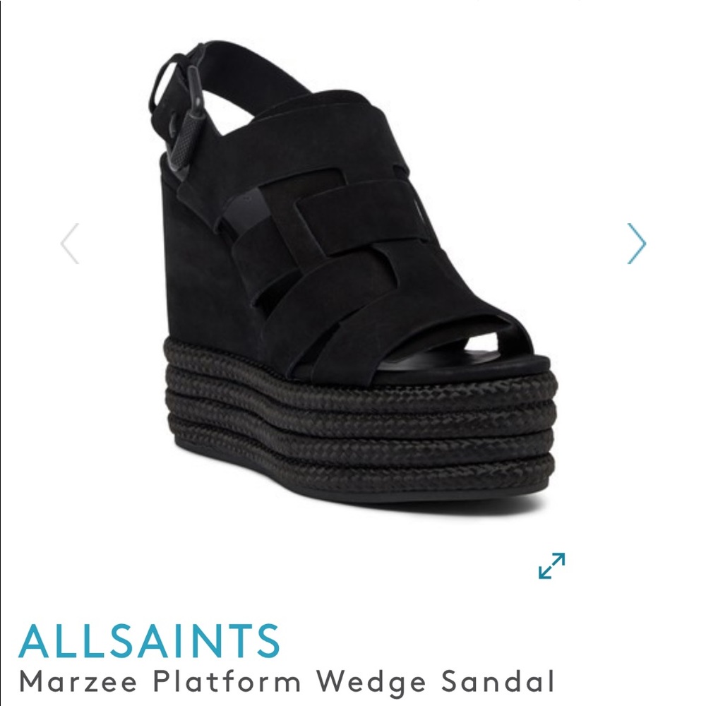 NWT All Saints Marzee wedge shoe